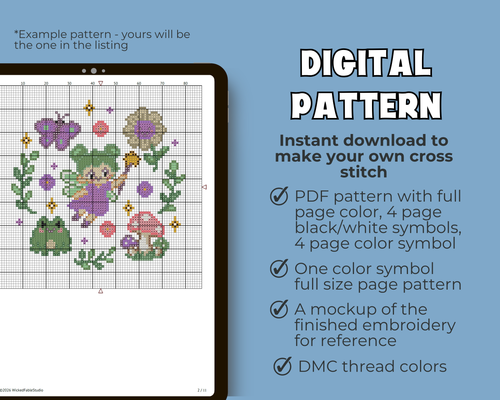Esmeralda's Enchanted Pond Cross-Stitch Pattern PDF