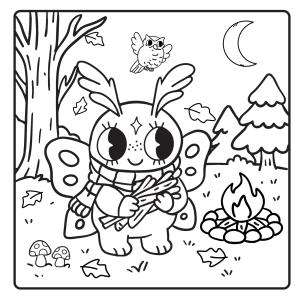 Cryptid Comforts Coloring Book - Fall